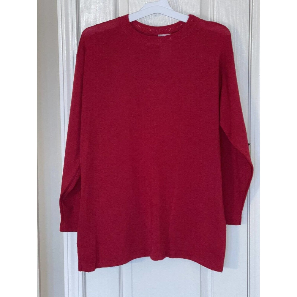 Women’s Laura Ashley Dark Red 100% Wool (Size‎ Large) Pullover Sweater Gorgeous!